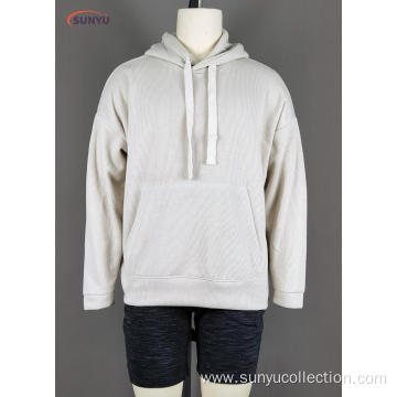 Men's waffle double face sweatshirt with hood